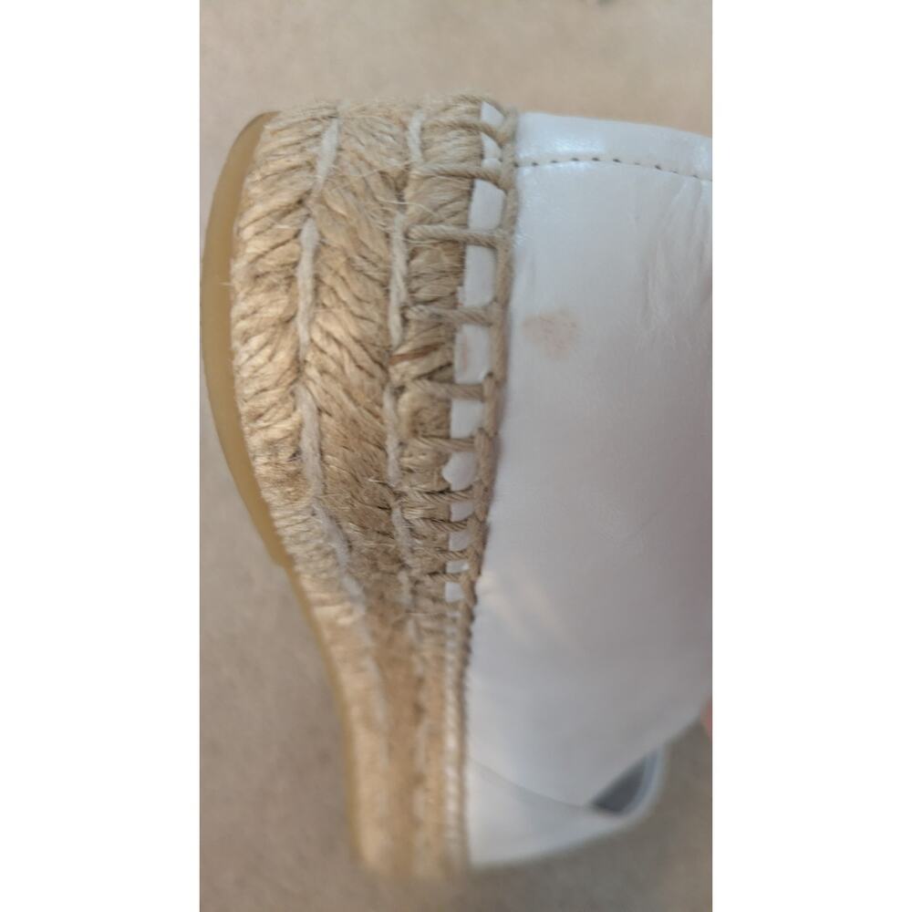 Tory Burch "Ines" Tumbled Leather Platform Espadrilles - Picture 9 of 9